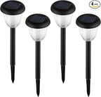Solar Pathway Light for Outdoor, Solar Powered Pathway Landscape Lighting for Garden, 4 Pack Waterproof Solaire Walkway Light Landscape Lights for Driveway Lawn Patio Sidewalk Yard
