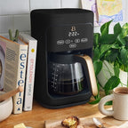 Beautiful Coffee Maker, 14-Cup, Touch-Activated Display, Programmable, Automatic Shut-Off, 1200W, Keep Warm, 24h Timer (Black Sesame)