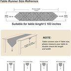 Jacquard Red Table Runner 120" Chenille Decorations for Birthday Wedding Party Handmade Centerpiece