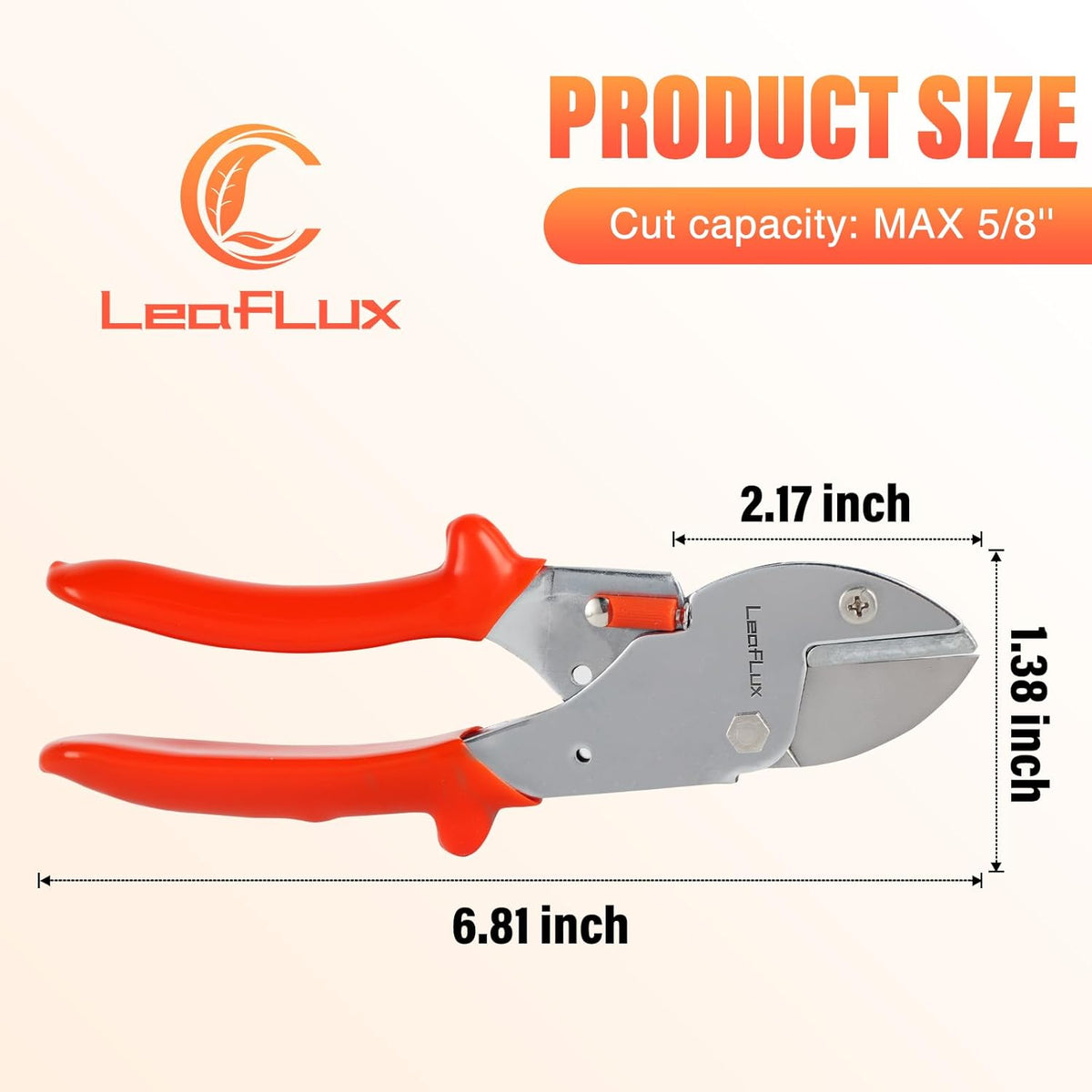 7" Professional Anvil pruner with SK-5 Blades, Best for Dry, Dead Stems & Branches, Plastic, Rubber.Gardening Clipper ，Cut-Multi-Purpose handheld shears for Industry & Crafts|LFXP1107