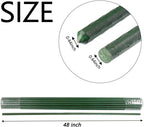 Garden Plant Stakes 48 Inch 4Ft Steel Plant Stick Support, 25 Pack Tomato Stakes for Growing Climbing Plants, Potted Plants, Tomatoes, Trees, Cucumber, Beans, Fences Poles