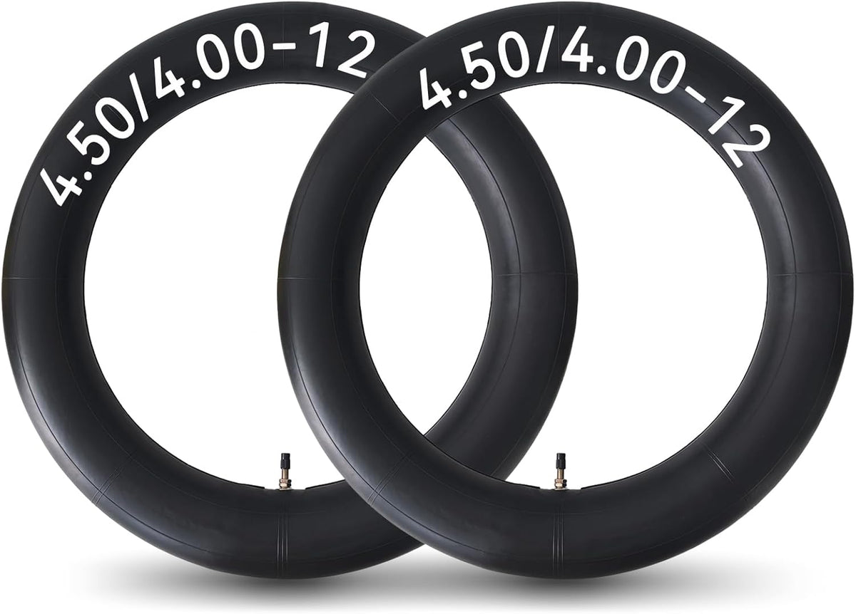 HXYCNNA 2 Pack 4.50-12 4.00-12 Inner Tube Heavy Duty with TR13 Straight Stem for Golf Carts Tractor Hand Trucks, Wheelbarrows, Mower