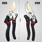 Garden Shears, Handheld Pruning Shears for Heavy Duty, Ergonomic Gardening Tools for Pruning Branches, Plants, Shrubs and Vines, Professional Sharp Garden Scissors (Japanese Garden Pruning Shears)