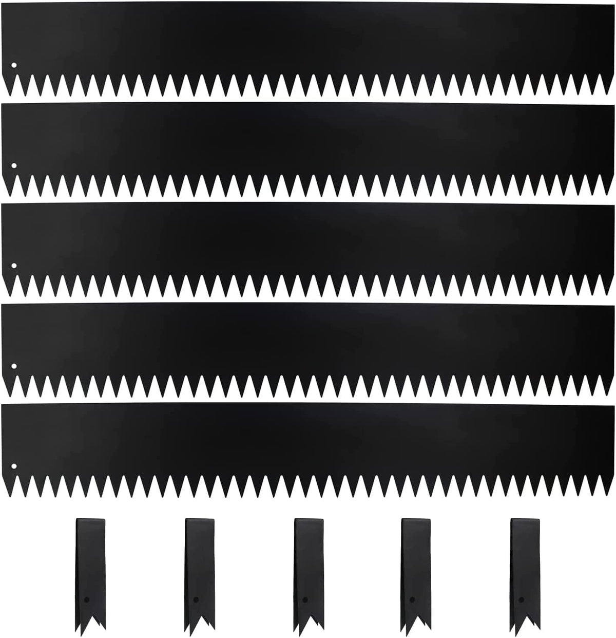 5 Pack - 40'' L x 6'' H Steel Landscape Edging Border Edging for Landscaping Metal Garden Edging Lawn Edging No dig Hammer in Edging for Gravel Yard Pathway(16.7FT Total Length)