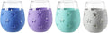 Hyperspace 20 OZ Stemless Wine Glass, Beverage Glass with Protective Silicone Sleeve (4COLOR ASST Star)