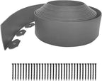Landscape Edging Border,66ft Garden Edging Garden Borders Edging【4INCH Hight】 Paver Edging Include 60 Stakes, Flexible Lawn Edging Border for Yard, Lawn, Gardens (Grey)