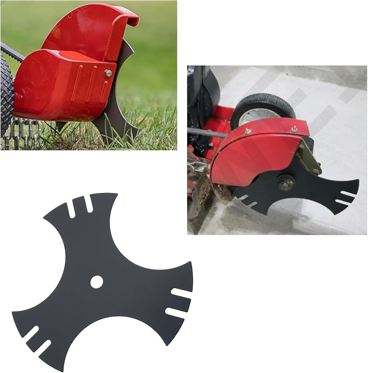 FDXGYH Universal 9" x 9" Edger Blade (5/8" Center Hole) 3-Side Edger Star Blade for Edger Model 781-0748, 40-009, 490-105-M017, 981-0748, TB554, TEB515, 247772460 etc. Black