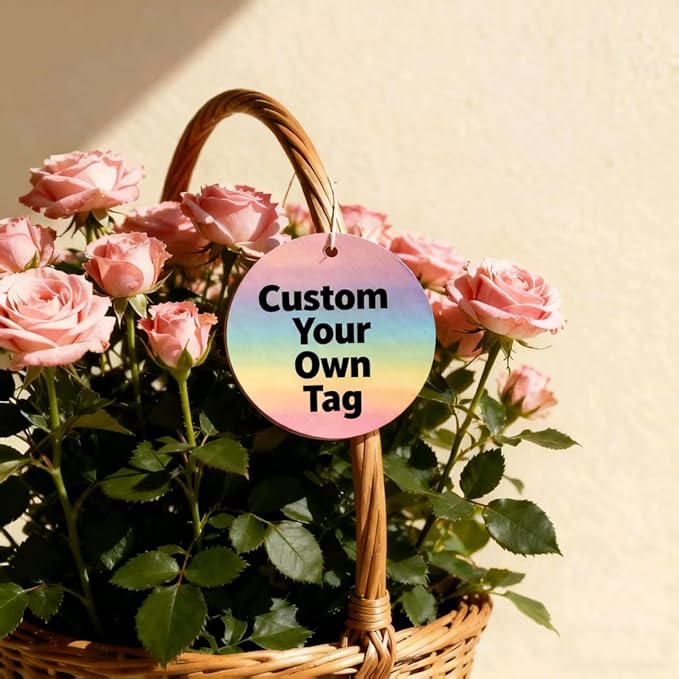 54-108 Pack Custom Hang Tag Personalized Name Paper Tags Customize Any Logo Text Label Tags for Clothes Jewelry Gift Wedding Birthday Favors and Small Business