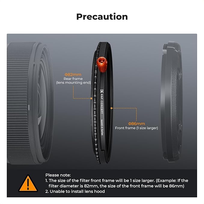 K&F CONCEPT 52mm Black Diffusion Mist Effect 1/4 & Variable ND2-32(1-5 Stops) & Circular Polarizing Filter CPL-in 1 HD Lens Filter with 28 Multi-Coatings for Camera Lenses (Nano-X Series)