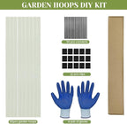 Garden Hoops 60pcs (M Size), Sunwuk Greenhouse Hoops for 2.5-5.5ft Wide Raised Bed, 10 Sets of 8.5ft Long Super Bendable Fiberglass Support Hoops Frame, Mini Greenhouse Strip for Row Cover