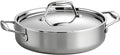 Tramontina Signature Tri-Ply Clad Stainless Steel 3-Quart Braiser Pan with Lid, Induction-Ready, Dishwasher-Safe, NSF-Certified, Made in Brazil
