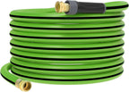 Hybrid Hose 75ft x 5/8", Short Garden Water Hose Heavy Duty, Flexible, Lightweight Hybrid Water Hose with Swivel Handle,3/4'' Brass Fittings, Available For Reel Cart Backyard Burst 500 PSI