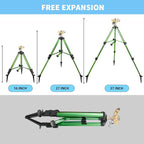 Impact Sprinklers on Tripod Base,Heavy Duty Lawn Sprinkler for Yard with 360 Degree Large Area Coverage Irrigation,Brass Sprinklers with Adjustable Head Nozzle,3/4Inch Connector Extension Legs