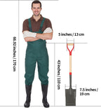 Flat Shovel - Square Point Shovel for Digging, Gardening, Planting & Edging, 43 inches