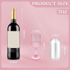 Plastic Wine Glasses，Plastic Goblets Vintage Style Cordial Drinking Glasses for Wedding Reception, Grand Event Party Supplies (24, Pink)