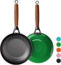 YUTANN Nonstick Frying Pan 12 inch, Ceramic Cast Iron Skillet, Lightweight Pre-seasoned Cast Iron Pan with Detachable Handle, Dishwasher & Oven Safe, Free of PFAS and PFOA