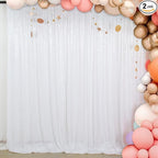ShinyBeauty White Sequin Backdrop Curtain 2 Panels Seuqin Bakdrop 4X8FT Photo Backdrop for Party Wedding Backdrop 8FT White Glitter Backdrop Curtain for Baby Shower Decoration