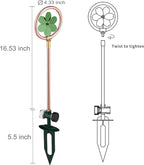 Metal Flower Sprinkler Head,Dual-Purpose Garden Decor & 360° Lawn Irrigation System,22-Inch Coverage Diameter (Copper/Green)