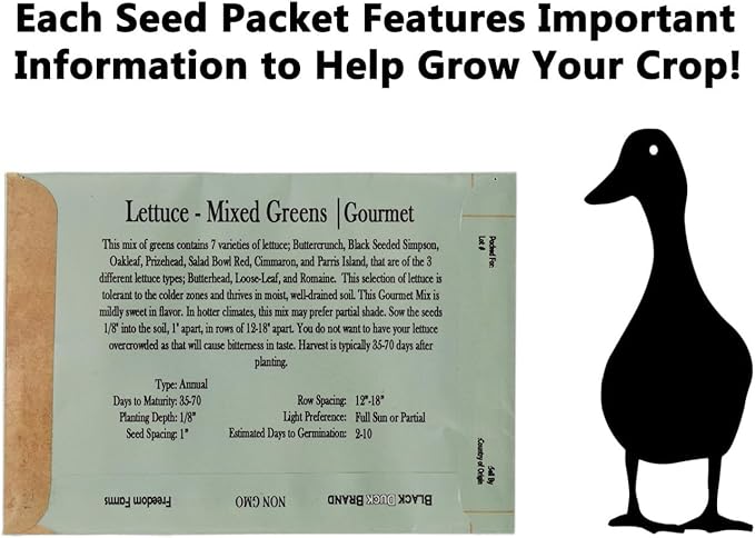 Vegetable, Flower, and Herb Seed Set - 10 Varieties of Non-GMO and Heirloom Premium Seeds for Planting - Rosemary, Mixed Greens, Cucumber, & More!