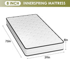 PayLessHere 8 Inch Mattress Medium Firm Spring Mattress Cool Sleep Pressure Relief Fiberglass Free Twin Size Mattress in a Box CertiPUR-US Certified Breathable Foams Mattress