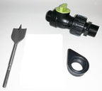 Shut Off Valve with Rubber Gasket for Rain Barrel: EarthMinded, EarthMark (1/4 Turn Full Flow with Drill Bit)