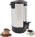 Electric Hot Water Dispenser 160 Cups Commercial Coffee Percolator & Beverage Dispenser w/Temperature Control, Stainless Steel Coffee Urn for Coffee & Tea