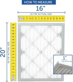 Filters Fast 25x25x2 Pleated Air Filter Merv 11, 2 Inch AC Furnace Air Filters, Made in the USA, Actual Size 24.75x24.75x1.75, 6 Pack