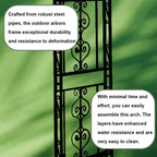 Teabelle Metal Garden Arbor Trellis, Black Arch for Climbing Plants, Wedding Outdoor Arch for Ceremony, Flowers and Plants Support Structure Stand for Lawn Patio Backyard Decoration