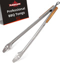 Fire Pit Tongs 32-inch Super Long for Loading Wood,BBQ with Extended Luxurious Acacia Handle for Fire Pits, Fire Rings,Campfires, and Fireplaces, Outdoor or Indoor ﻿