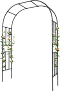 Garden Arch, 94.5’’x59.1’’ Arbor Trellis, Garden Arch Trellis for Climbing Plants Outdoor, Arbor for Flower, Climbing Vine Vegetable, Fruit and Lawn(Black)