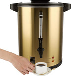 Commercial Coffee Urn, 16L Double Wall Stainless Steel Large Percolate Coffee Maker Electric Hot Water Urn Dispenser for Parties Office Catering Events 68-cup