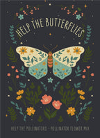 Bentley Pollinator Wildflower Mix, 25 Non-GMO Non-Coated Packets for Garden Planting, Help Butterflies and Pollinators, Beautiful Gift