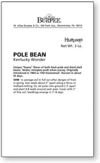 Burpee 'Kentucky Wonder' Pole Bean Seeds, 2 ounces of Non-GMO Seed, Heirloom