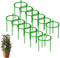 Plant Support Stakes, 2025 Upgraded Tomato Cages for Garden, Garden Flower Stakes, Round Plants Support for Indoor Outdoor Climbing Plants Vegetable Flower Pot (6, Green)