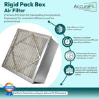 RIGID-PACK 24x20x12 Rigid Box Air Filter – MERV 13/85% ASHRAE HVAC Filter – Radial V-Pleat, Metal Frame, Single Header – High-Efficiency Replacement for Commercial & Industrial Systems