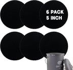 6 Pack Charcoal Filters for Compost Bin Bucket, 5 Inch Round Activated Carbon Charcoal Replacement Filters for Kitchen Countertop and Home Bucket Compost Bin (Refill, Odor Eliminating)