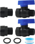 2 Pack 3/4 Inch Rain Barrel Spigot Kit, PVC Barrel Valve with Bulkhead Fitting, Water Spigot for Tanks, Ponds, Aquariums