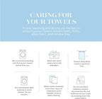White Classic Luxury Bath Towels Set of 4 Large - 700 GSM Cotton Ultra Soft Bath Towels 27x54 | Highly Absorbent and Quick Dry | Hotel Towels for Bathroom Luxury, Plush Shower Towels, Light Grey