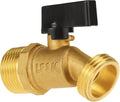 brass hose bibb valve NPT 3/4 male to GHT 3/4 male thread, ourdoor water spigot faucet for garden, patios and rain barrel, 1 pc