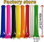 48pcs Round Head Boom Sticks Thunder Sticks Cheering Sticks Team Spirit Plastic Cheerleading Spirit Stick Clapper Inflatable Noise Maker Sports Supply (Yellow)