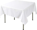 CupuamonSquare Tablecloth 70x70 inch Washable Polyester Fabric Table Cloth for Wedding Party Dining Banquet Decoration（70x70,White）