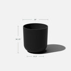 Veradek Round Black Plastic Planter Pots for Indoor/Outdoor Garden Use, with Drainage Holes, Suitable for Small to Large Succulent Plants, Flowers, Modern Interior Plants
