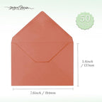 50 Pack 5x7 Envelopes Letter Size, Orange A7 Envelopes Self Seal for Wedding Invitation, Envelope 5.4x7.6 for Greeting Cards, Photos, Baby Shower, Graduation, Thank You Cards, Announcements
