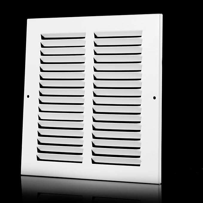 8x8 Vent Cover(Duct Opening Size),Air Return Vent Cover,Flat Vent Cover,Rejillas De Aire Acondicionado para Casa,Return Air Grilles,Outer Dimensions:9.75"Wx9.75"H(8"W x 8"H, Duct Opening)