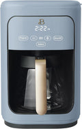 Beautiful Coffee Maker, 14-Cup, Touch-Activated Display, Programmable, Automatic Shut-Off, 1200W, Keep Warm, 24h Timer (Cornflower Blue)