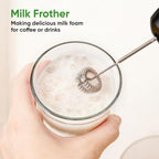 Immersion Blender Handheld 1100W 3 in 1 Corded Stick Hand Blenders for Kitchen with Trigger Speed Control, with Whisk, Milk Frother Attachemnts, Perfect Emulsifier for Soup, Smoothie, Puree