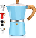 6 Cup Aluminum Espresso Stovetop Moka Pot Express Coffee Maker Percolator Italian Classic Mocha Coffee Machine for Italian and Cuban Cafe Brewing for Home & Camping 300ml 10oz