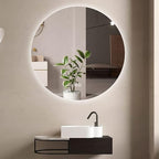Led Mirror for Bathroom,Bathroom Mirrors for Vanity,Shatter-Proof,with Dimming & 3 Color Modes,Heated Demister Pad,Anti-Fog,Hanging Vanity Mirror,Easy to Install, Easy to Clean (Size : 70x70cm)