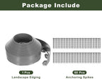 uxcell Landscape Edging, 1Pcs 66FT x 3.94" - No Dig Garden Edging Kit with 60 Stakes, Landscape Edging Border for Garden Lawn Flower Bed Yard Grass (Grey)
