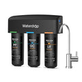 Waterdrop TSB-UF 0.01 μm Ultra Filtration Under Sink Water Filter System, 9 Layer Under Sink Water Filtration System, Reduces Chlorine, Fluoride, Taste and Odor, with A Separate Faucet, Quick Change